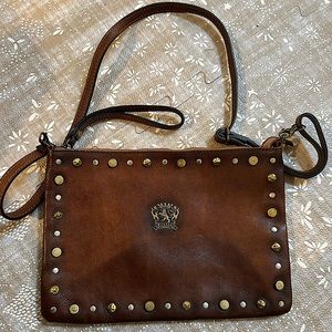 (Great Condition) Pratesi Firenze Italian Leather Crossbody Bag